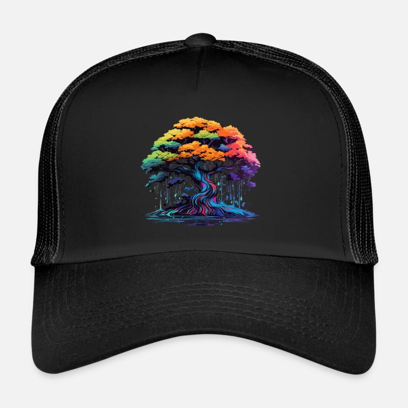 Bunter Bonsai Baum Trucker Cap
