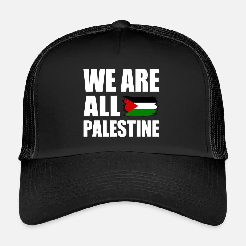 We are all palestine - Trucker Cap - Schwarz/Schwarz