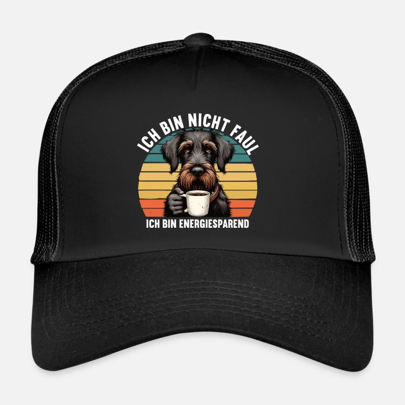 Ich Bin Nicht Faul Deutsch Drahthaar Jagdhund Trucker Cap