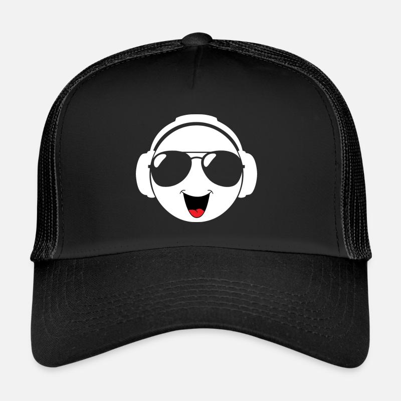 Techno laughing head - Trucker Cap - black/black