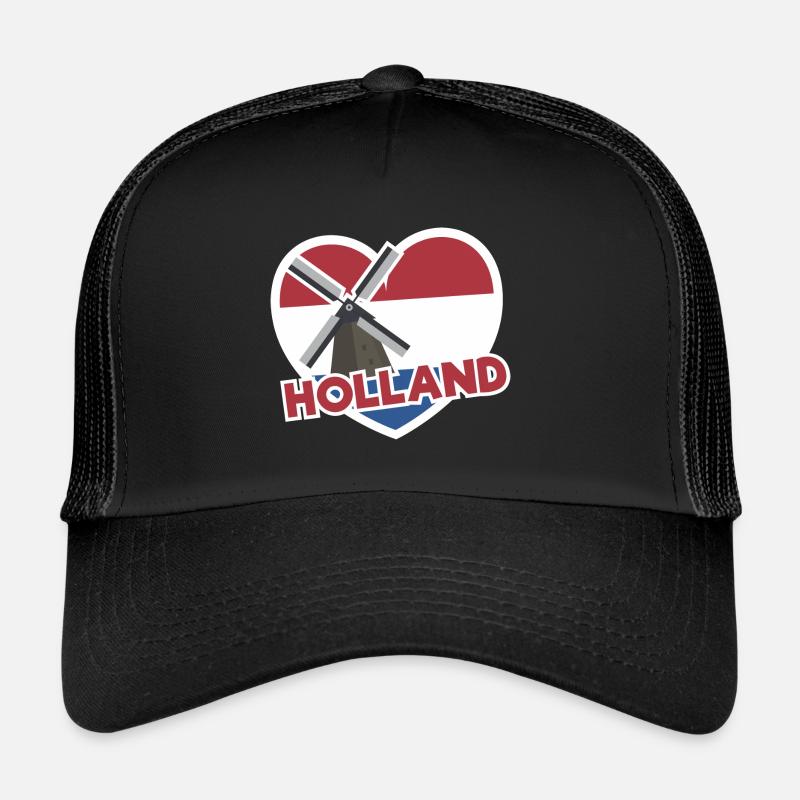 Graphique du drapeau de la Hollande Casquette trucker 