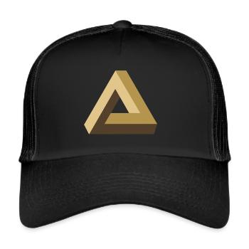 Tribar, Optics, Illusion, Triangle, Geometry, Math - Trucker Cap - black/black - Front
