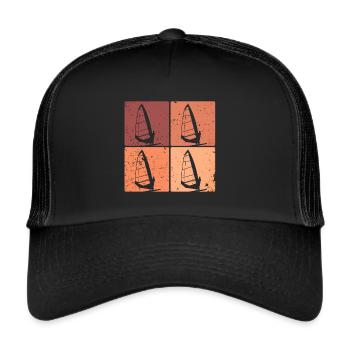 Planche à voile Planche à voile Vagues Eau de vent - Casquette trucker  - noir/noir - Devant