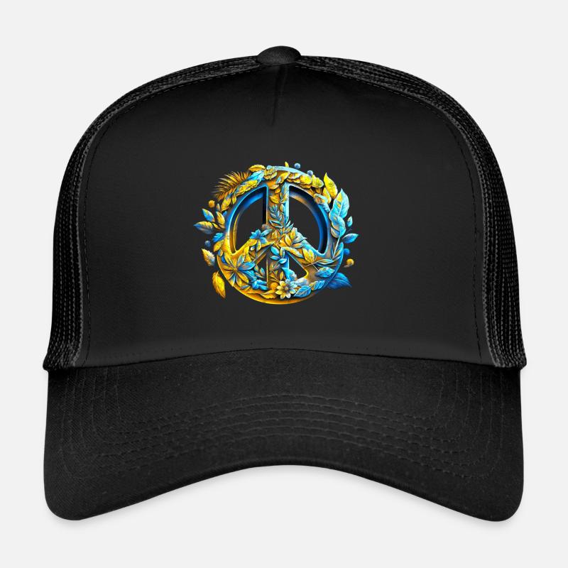 Peace Symbol, Ukraine, Friedenszeichen, Frieden Trucker Cap