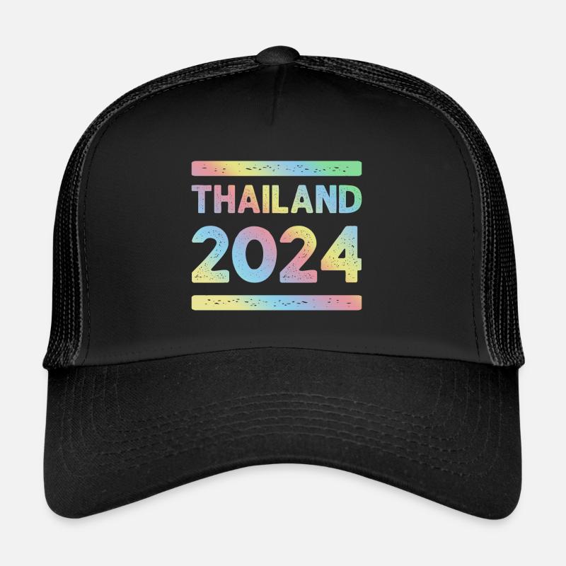 Thaïlande 2024 Équipe de vacances colorée Casquette trucker 