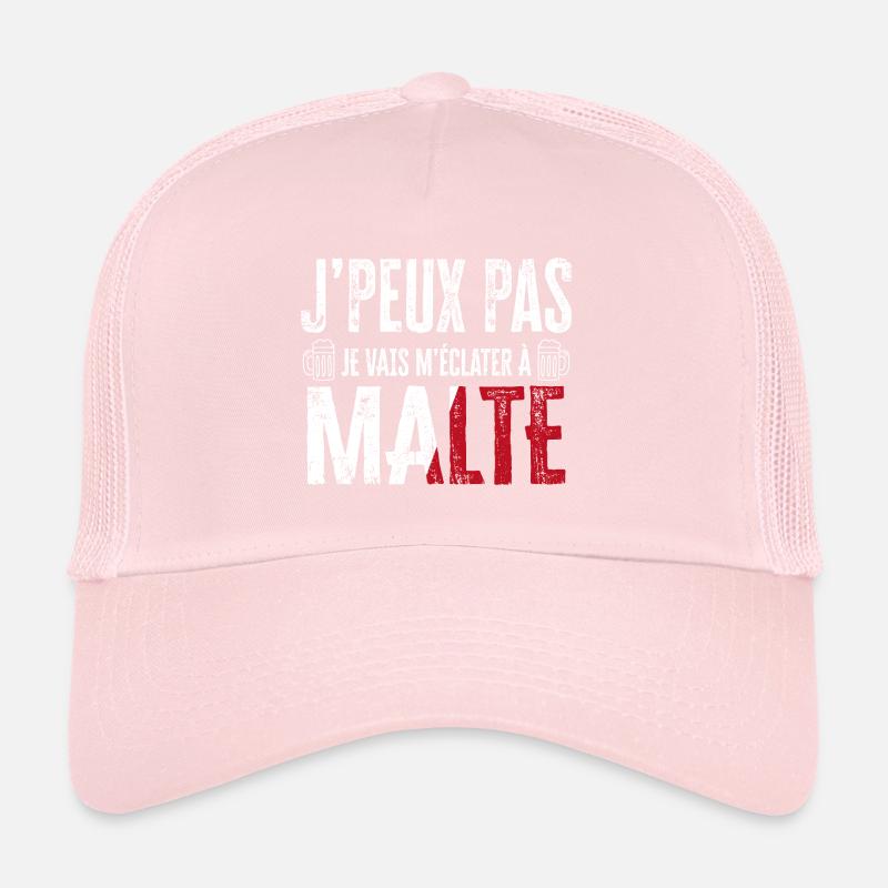 Je peux pas je vais m'éclater à Malte humour Malta Casquette trucker 