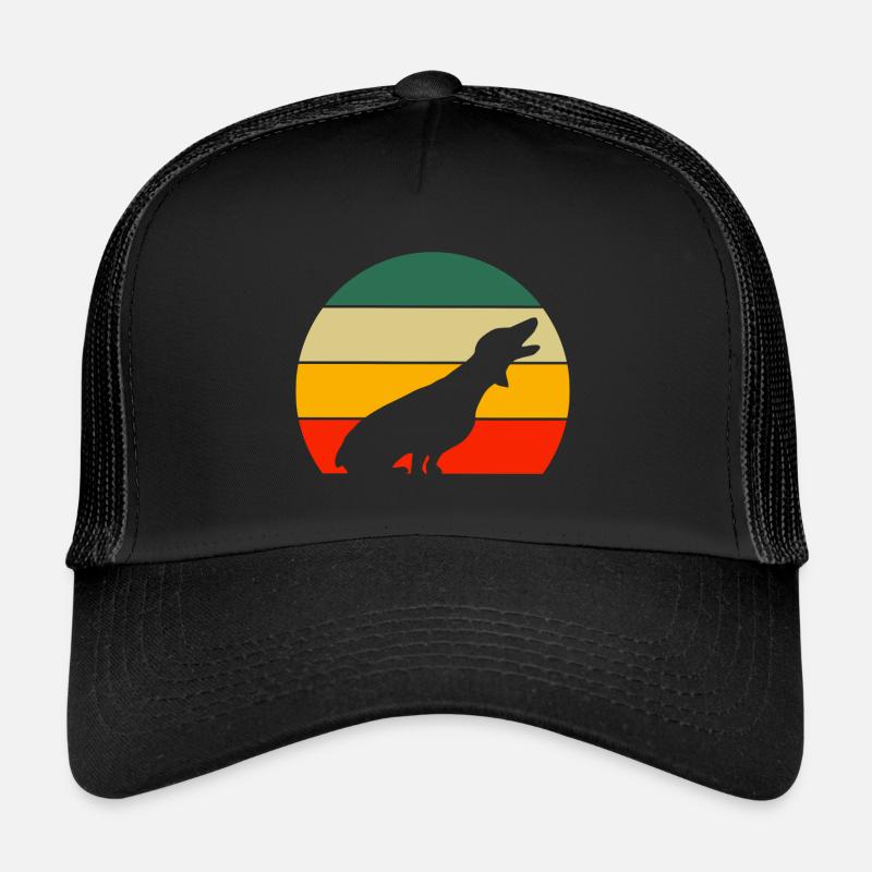 Propriétaire de chien Chiens de compagnie Geschen Retro Teckel Casquette trucker 