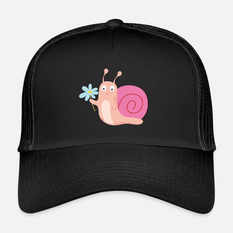 Escargot avec fleur Casquette trucker 