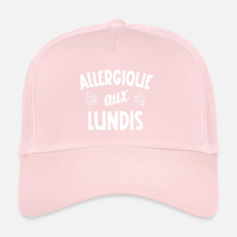 allergique aux lundis Casquette trucker 