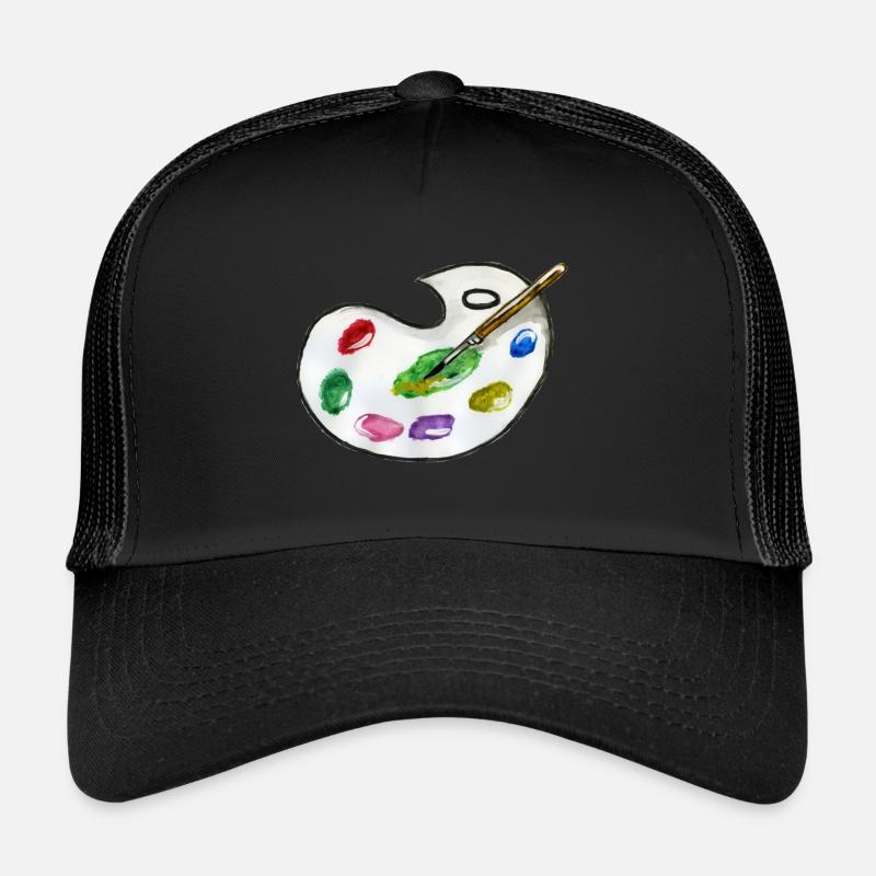 paint palette - Trucker Cap - black/black