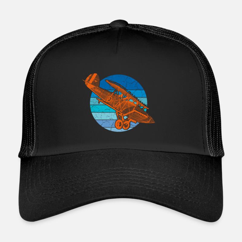 Avion biplan Casquette trucker 