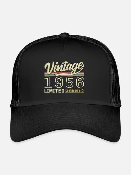 Legend since 1956 Born 1956 Birthday 68 years - Trucker Cap - black/black - Front