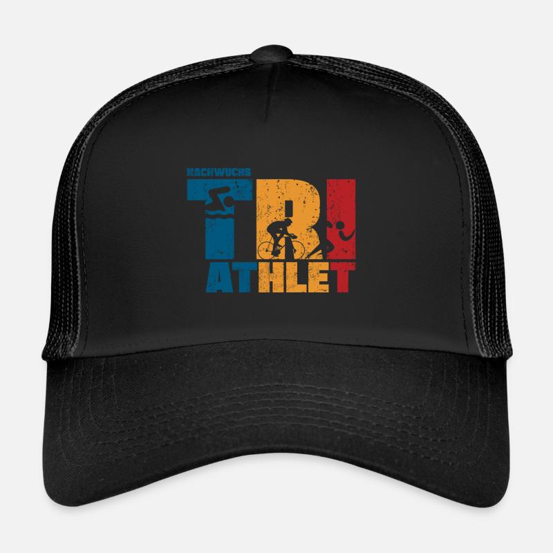 Nachwuchs Triathlon Triathlet Baby Junge Kinder - Trucker Cap - Schwarz/Schwarz