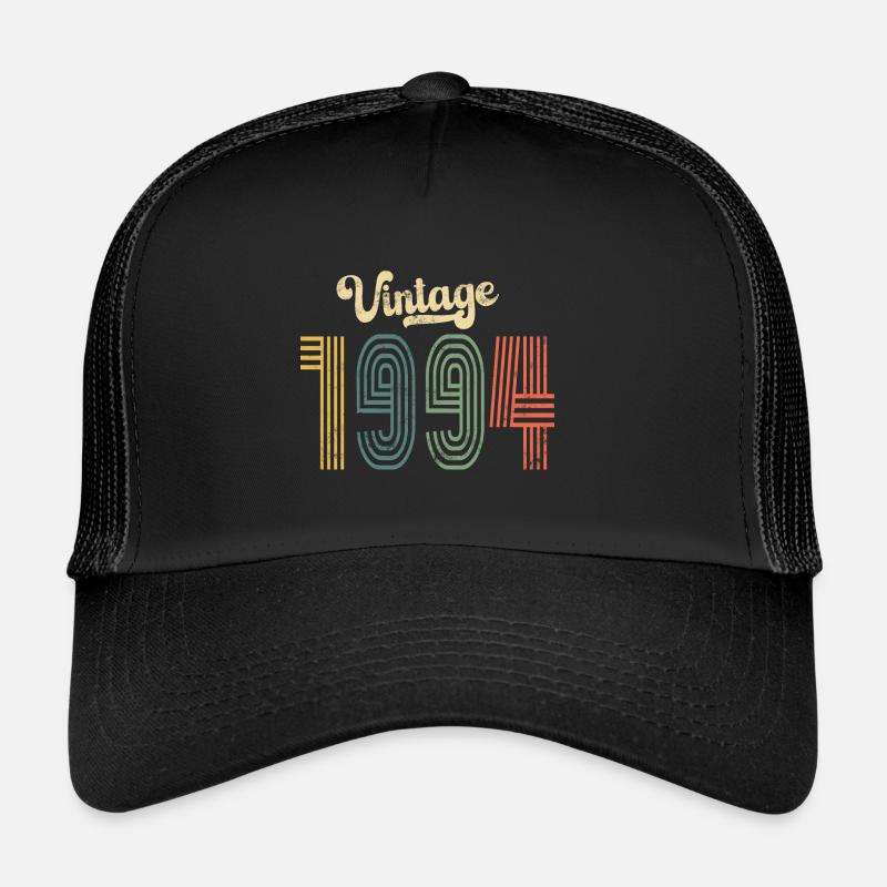 30. Geburtstag Vintage 1994 - Trucker Cap - Schwarz/Schwarz