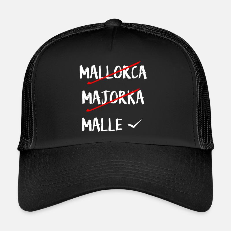 MALLORCA SHIRT - Trucker Cap - Schwarz/Schwarz
