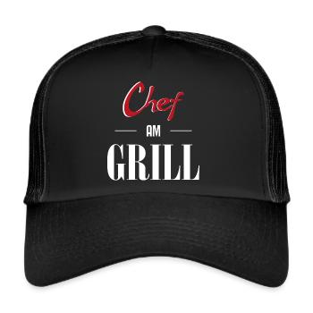 Chef at the grill - Trucker Cap - black/black - Front