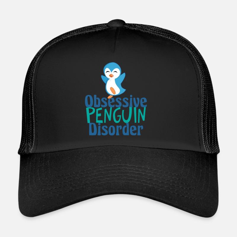 Trouble mignon des manchots obsessionnels Casquette trucker 