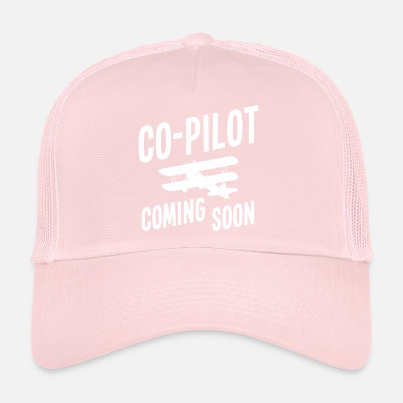 Co-Pilot Coming Soon, Eltern Mama Papa Privatpilot Trucker Cap