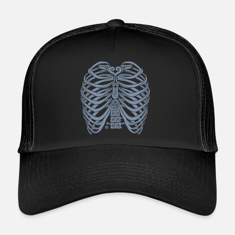 Swirly Torso - Trucker Cap - Schwarz/Schwarz