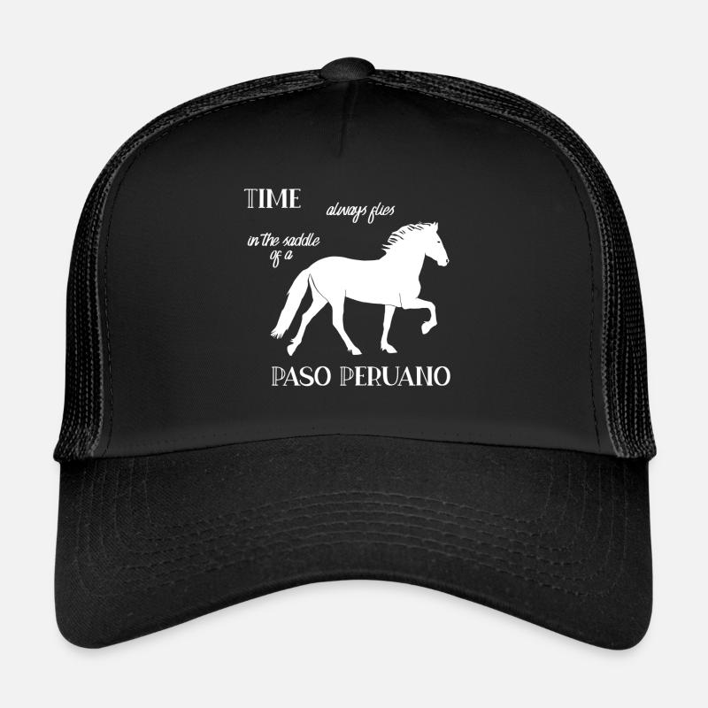 Le temps coule toujours - Casquette trucker  - noir/noir