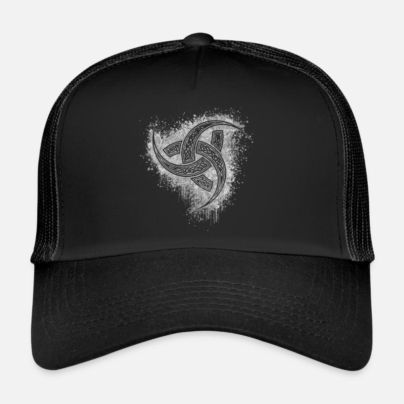 cornes d'odin - tatouage de runes tribales - viking Casquette trucker 