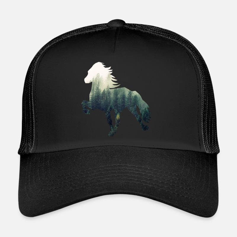 Islandpferd Forest - Casquette trucker  - noir/noir