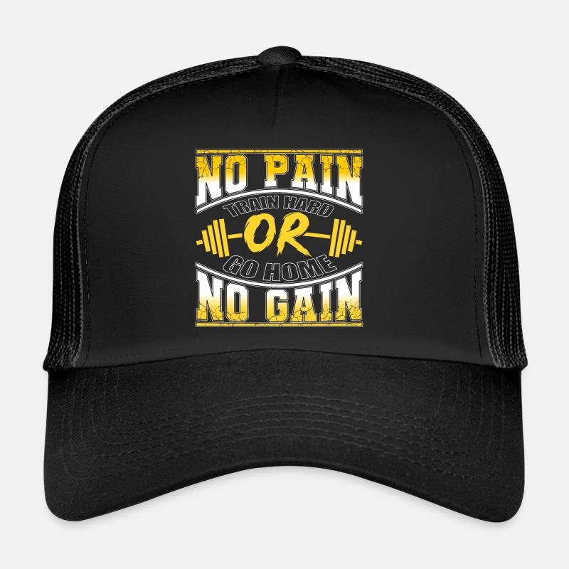 Pas de douleur pas de gain bodybuilder disant la motivation Casquette trucker 