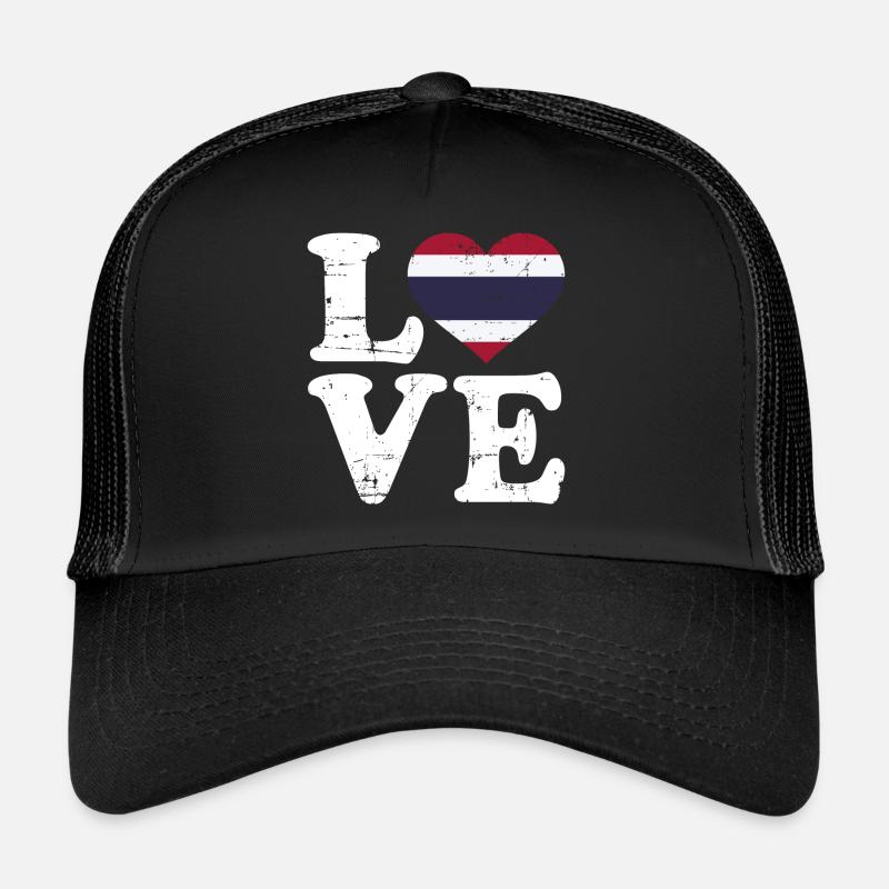 Thailand - Trucker Cap - Schwarz/Schwarz