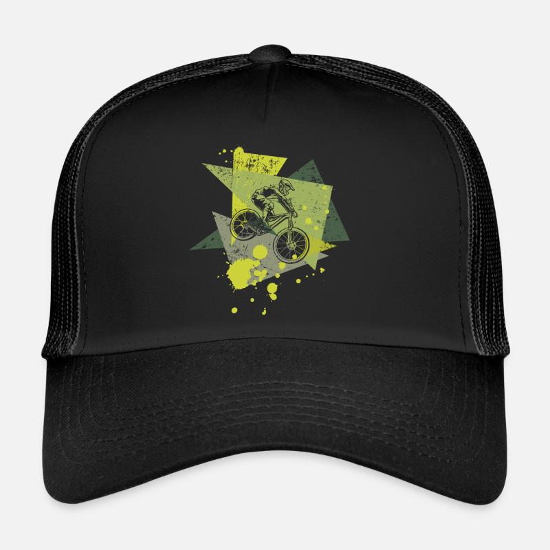 Cadeau descente VTT - Casquette trucker  - noir/noir