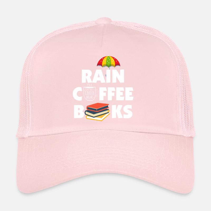 Rain Coffee Books Trucker Cap