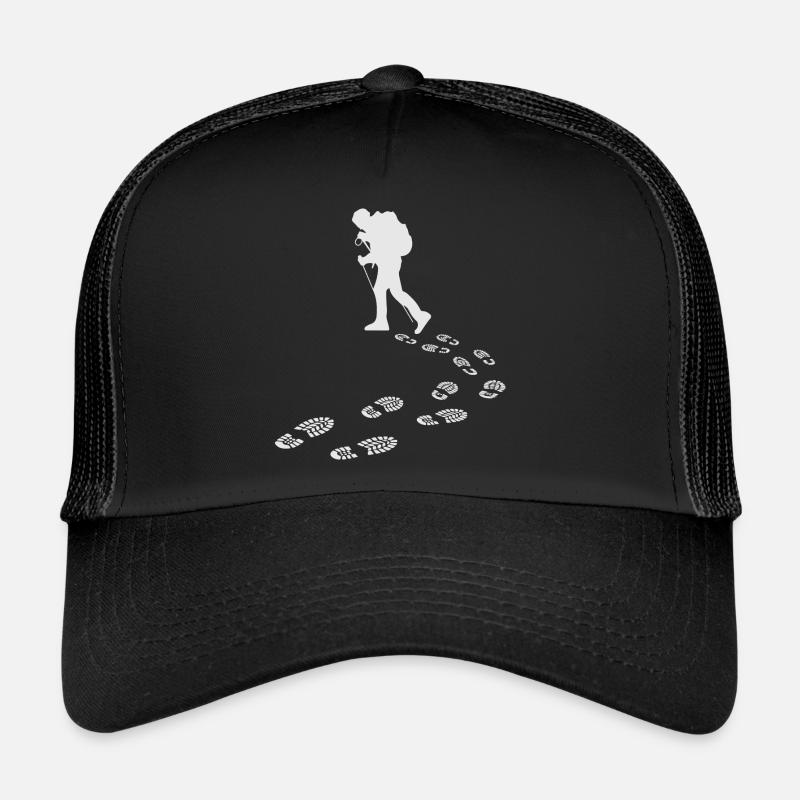 Wandermensch Geschenk Idee für Geburtstag - Trucker Cap - Schwarz/Schwarz
