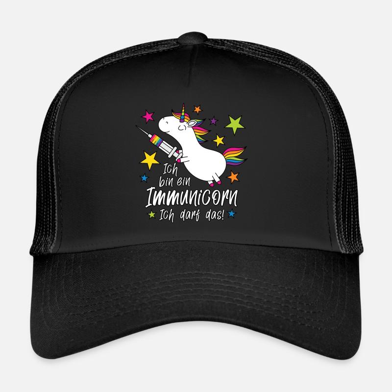 Geimpft! Ich bin ein Immunicorn Ich darf das! Trucker Cap