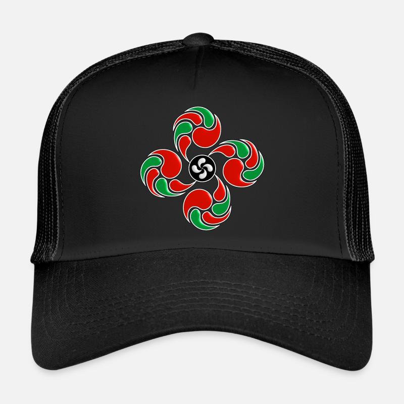 Baskisches Symbol, Lauburu Nr. 2 Trucker Cap