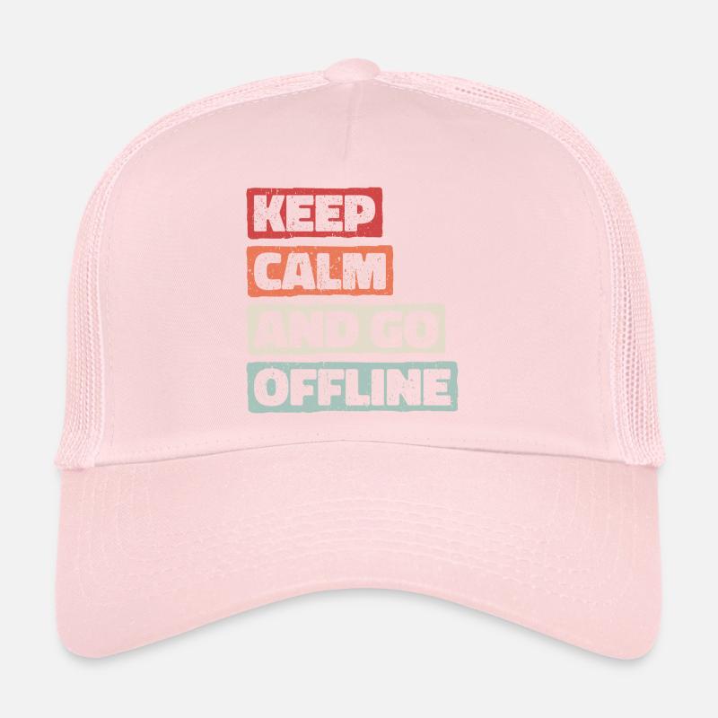 Restez calme et déconnectez-vous. Conception de randonnée Casquette trucker 