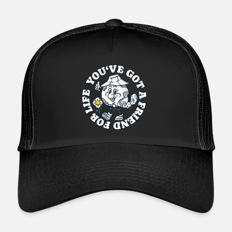 Friend for life Umweltschutz Erthday - Trucker Cap - Schwarz/Schwarz