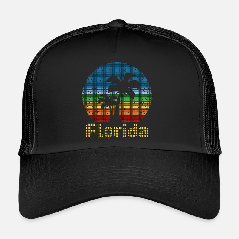 8bit Retro Florida Urlaub Trucker Cap