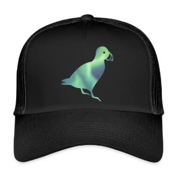 Iceland Puffin Iceland Northern Lights - Trucker Cap - black/black - Front