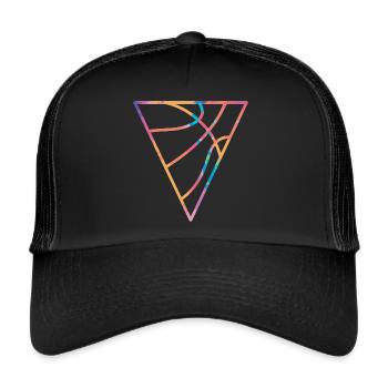 Basketball Player Basketball Logo multicolored - Trucker Cap - black/black - Front
