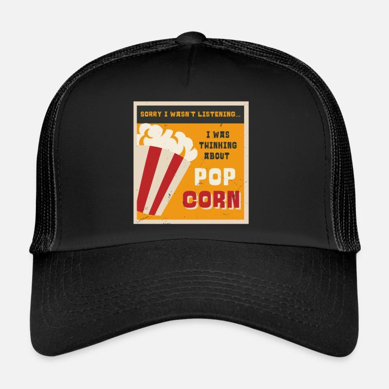 Manger du pop-corn Ironic Saying Corn Pop Corn Casquette trucker 