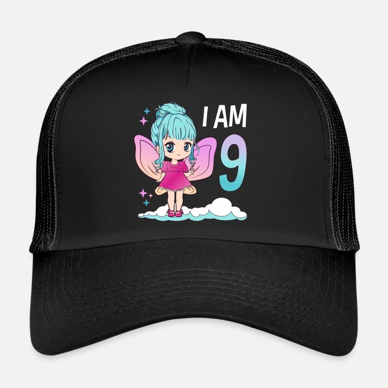 9. Geburtstag Fee Mädchen 9 Jahre alt Kawaii Trucker Cap
