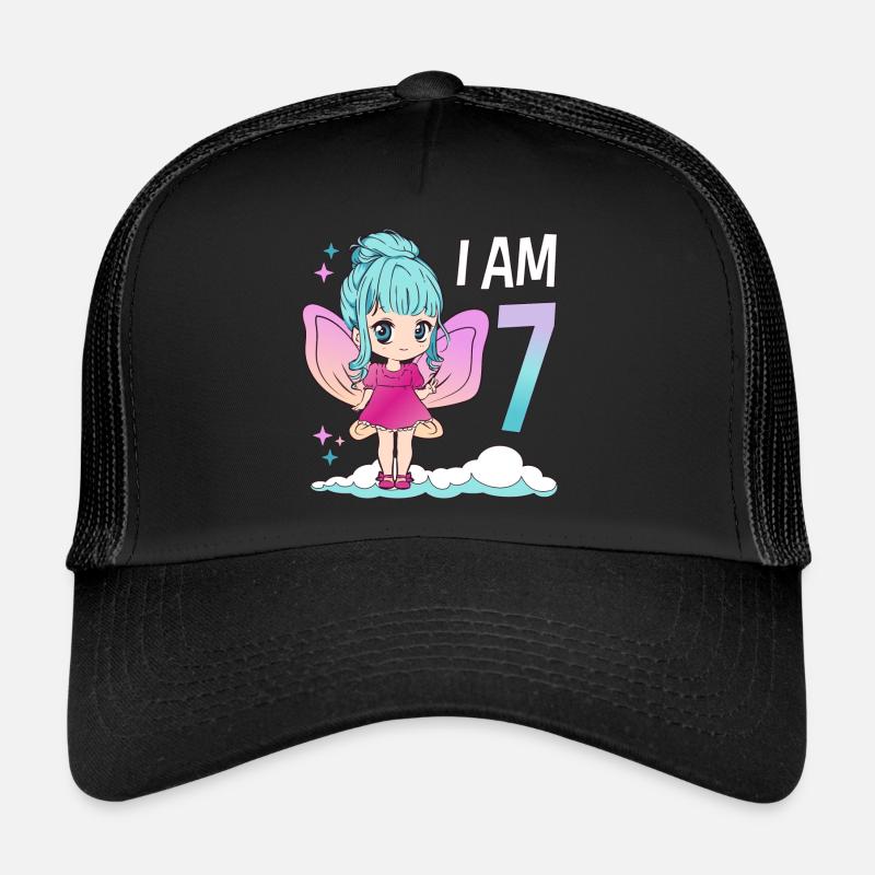 7. Geburtstag Fee Mädchen 7 Jahre alt Kawaii Trucker Cap