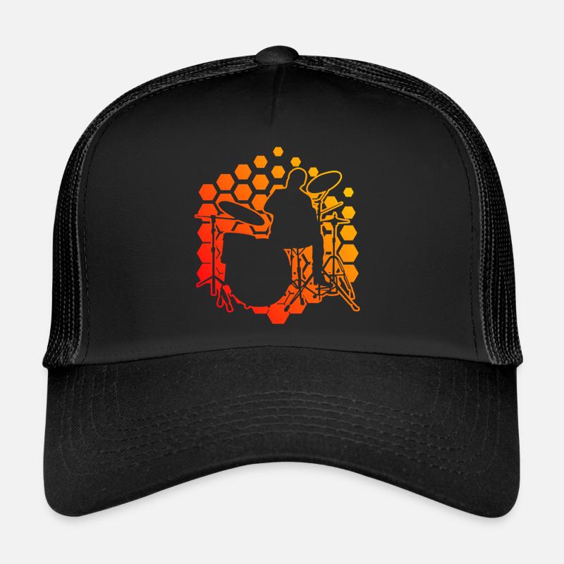 Drum Kit Drums Percussionist Trucker Cap