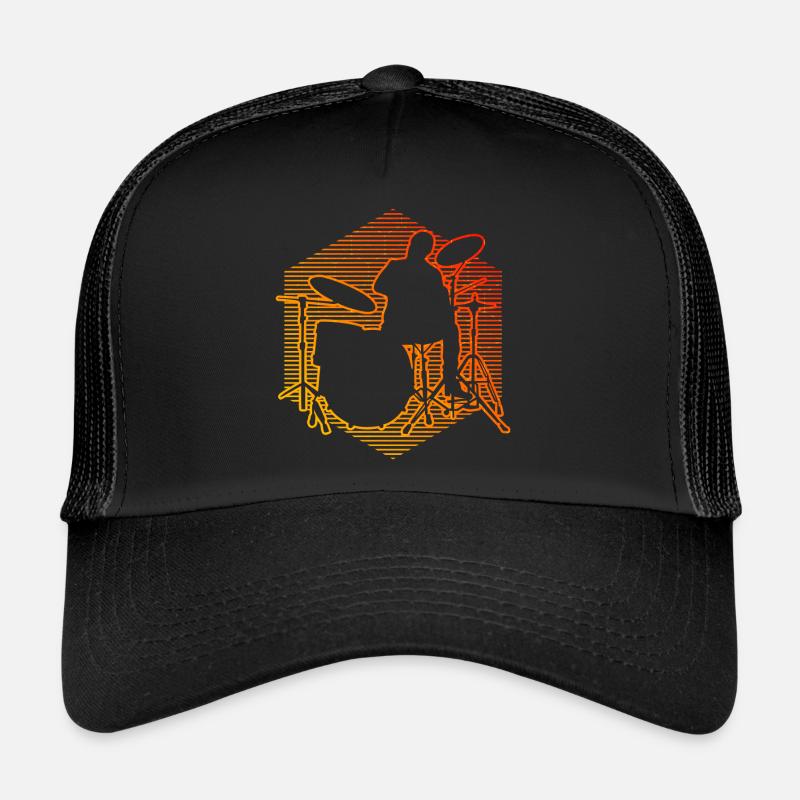 Batterie Batteur Kit Batterie Dames - Casquette trucker  - noir/noir