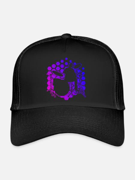 Batteur, Batterie, Batteur, Percussionniste - Casquette trucker  - noir/noir - Devant