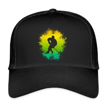Hockey Enfants Joueurs de hockey sur glace Joueurs de hockey sur glace Joueurs de hockey sur glace - Casquette trucker  - noir/noir - Devant