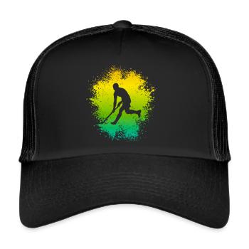 Joueurs de hockey sur gazon Joueurs de hockey Hockey Enfants - Casquette trucker  - noir/noir - Devant