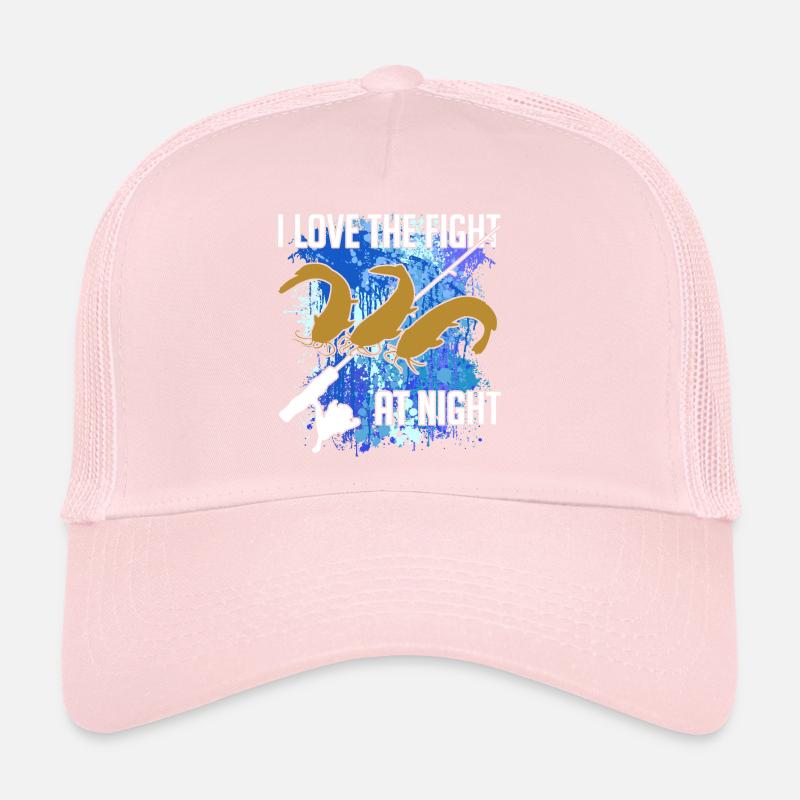 Poisson-chat Poisson-chat Pêche Silhouette de poisson-chat et taches de couleur Casquette trucker 