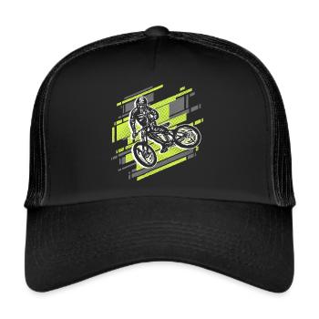 Mountainbike Fahrrad Jungen Mountain Bike - Trucker Cap - Schwarz/Schwarz - Vorne