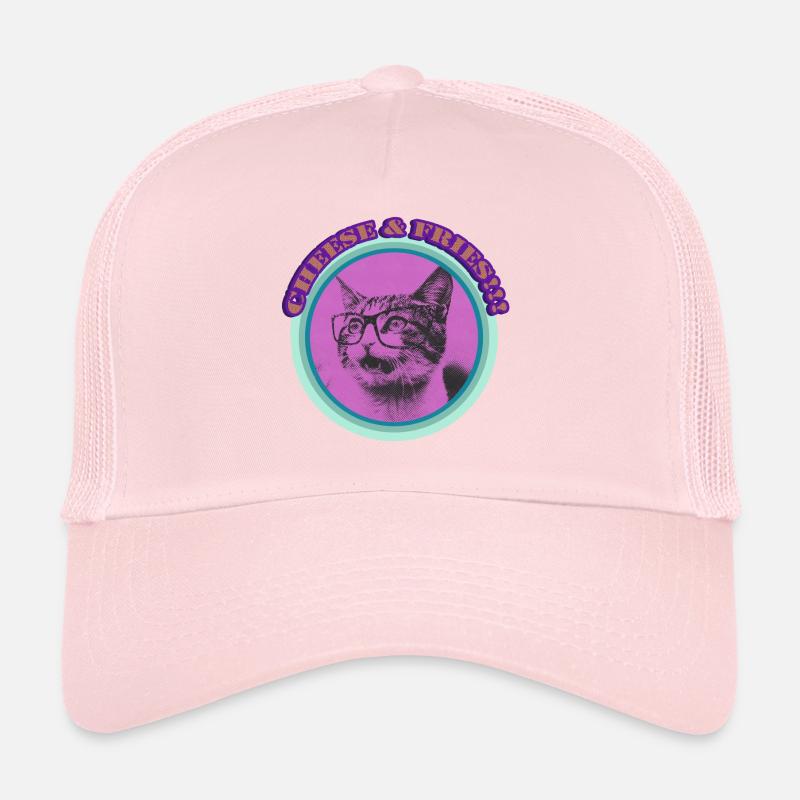 Frites au fromage Chat Casquette trucker 