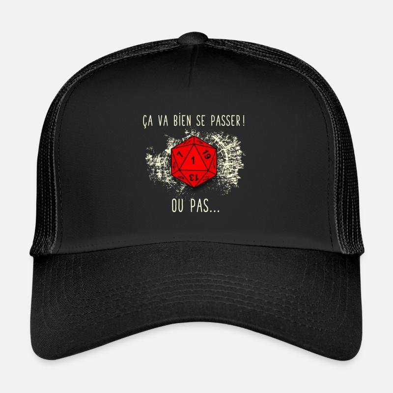 Ca va bien se passer - Casquette trucker  - noir/noir